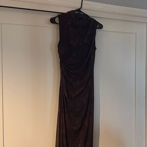 Zara Brown Sleeveless Dress
